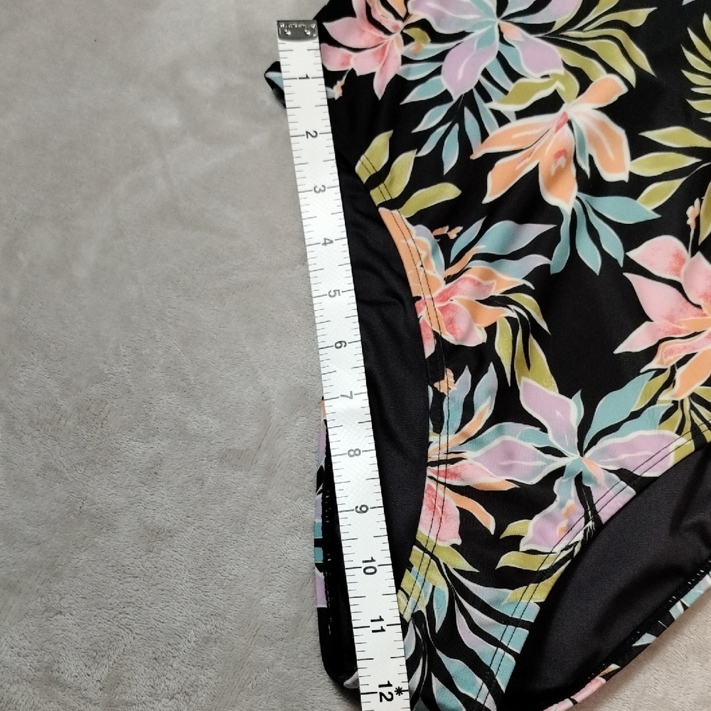 Billabong Black and Pink Floral One Piece Swimsuit NWT - Picture 12 of 14